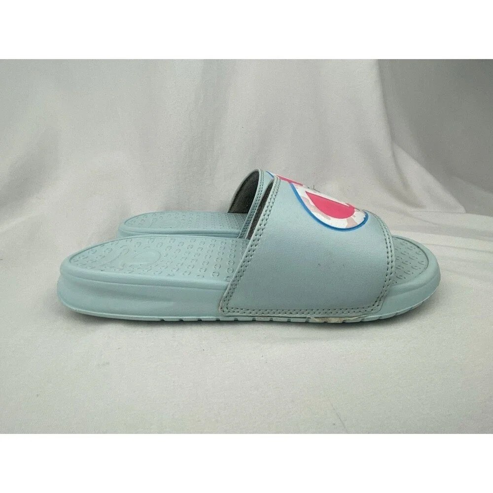 Champion Slides Size 2 Super Slide Camo Little Kids Girls‎ Blue Pink Sports Swim